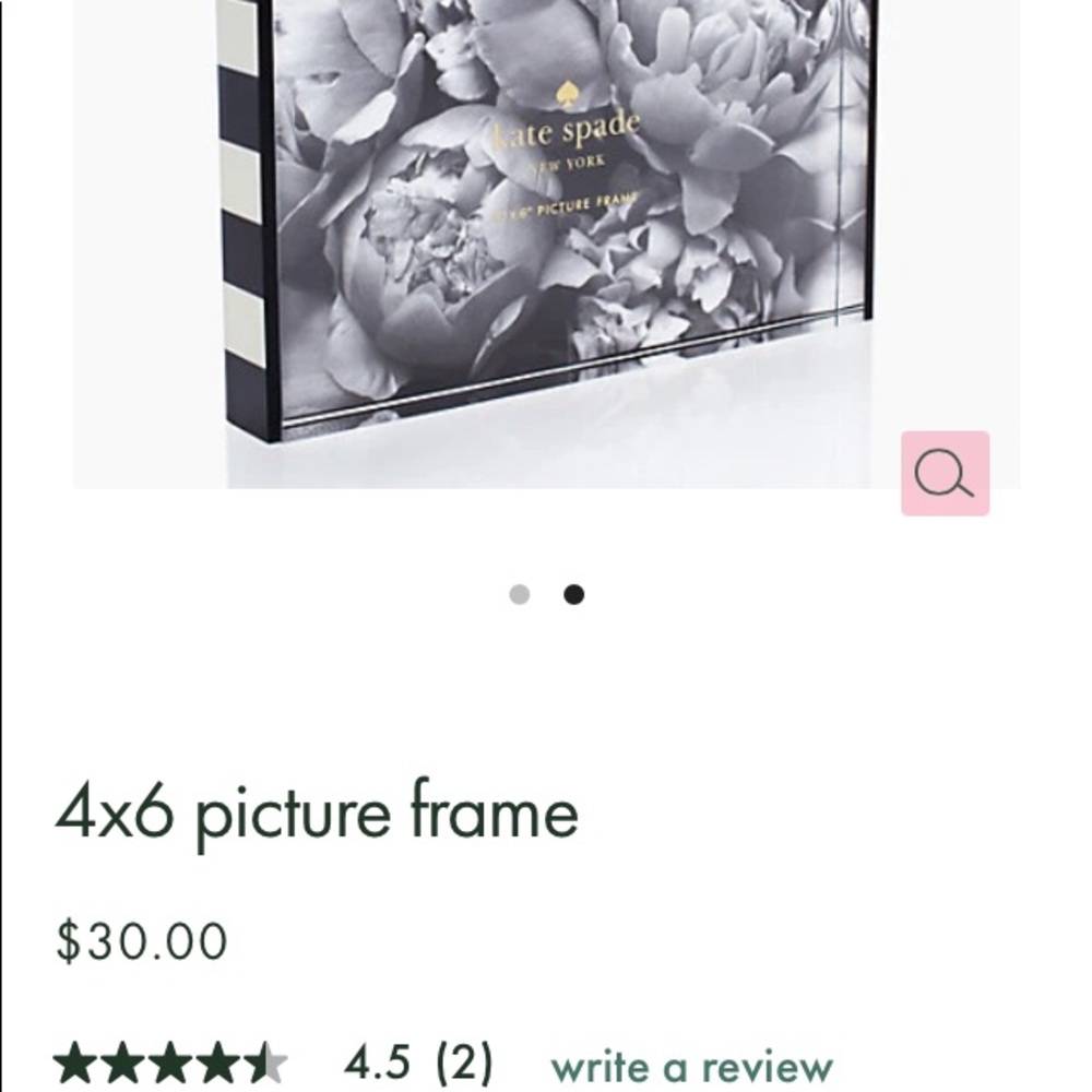 Kate ♠️ Spade 4” x 6” Contemporary Photo Frame♠️ - Picture 10 of 10